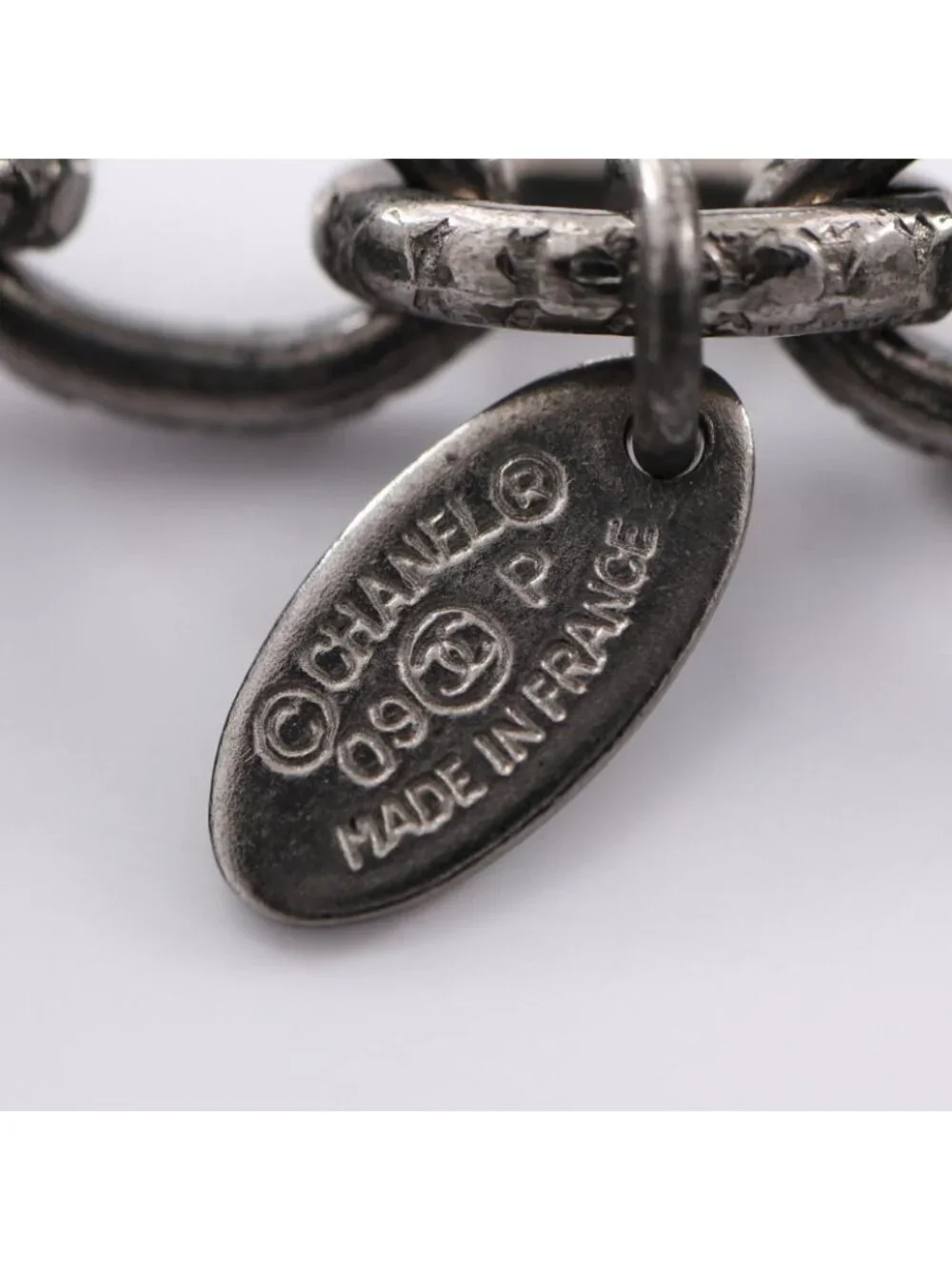 Chanel Necklace CC Logo 10 Rows Stainless Steel